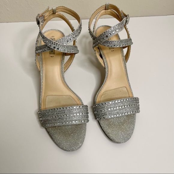 Alex Marie | Shoes | Alex Marie Parlyn Glitter Rhinestone Ankle Strap Strappy Sandals Size 9 